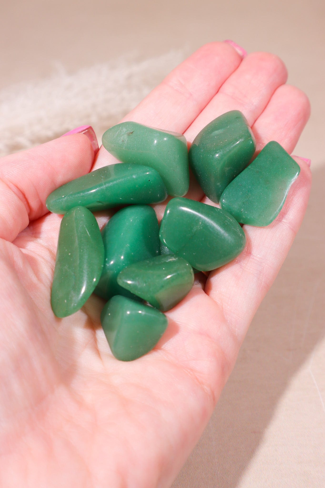 Green Aventurine Tumblestones 20-30mm - Tali & Loz Crystals