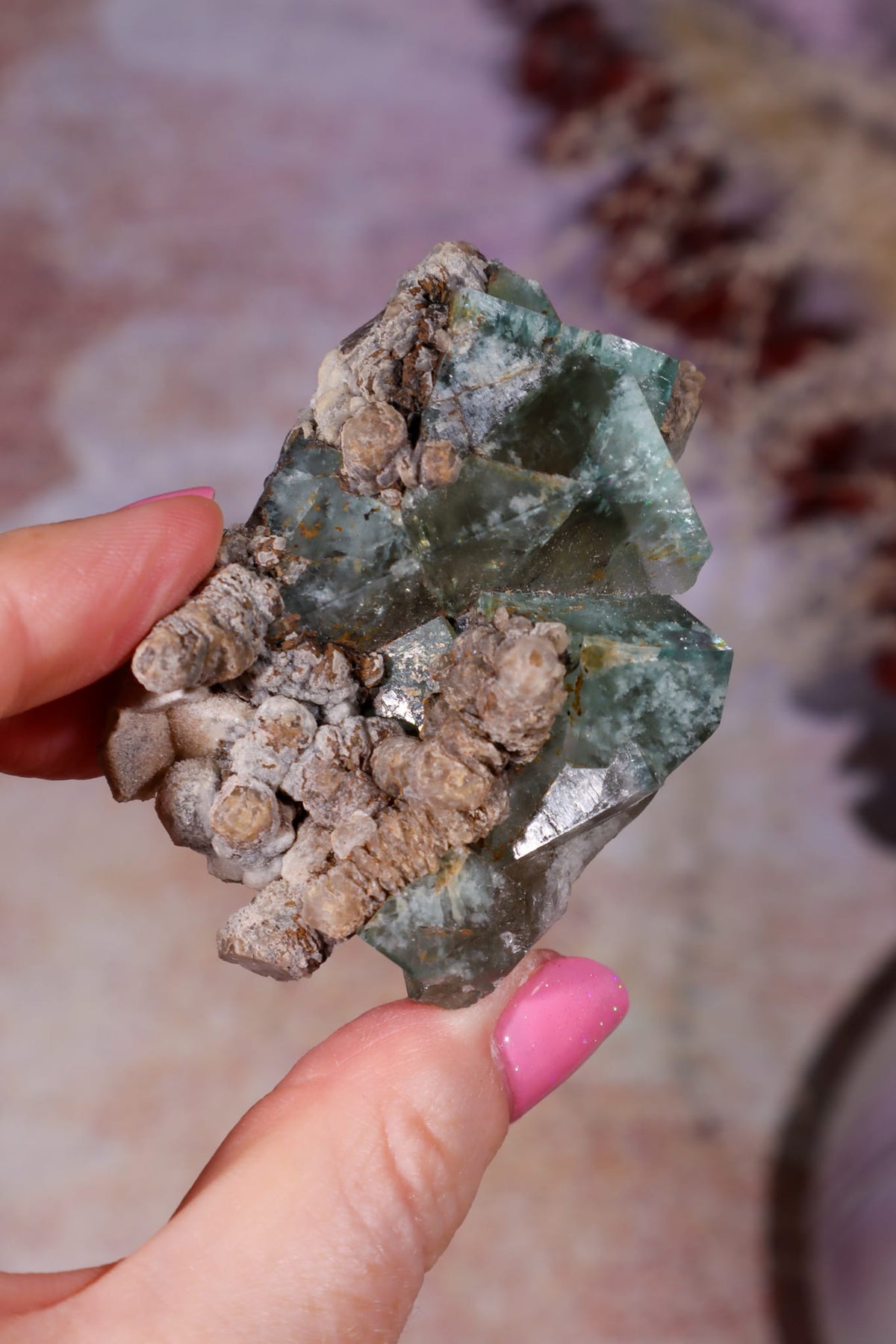 Green Fluorite & Calcite Cluster | Heights Mine, Weardale | County Durham, UK Minerals Tali & Loz