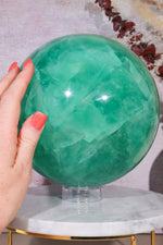 Green Fluorite Statement Sphere 8.2KG Spheres Tali & Loz Crystals