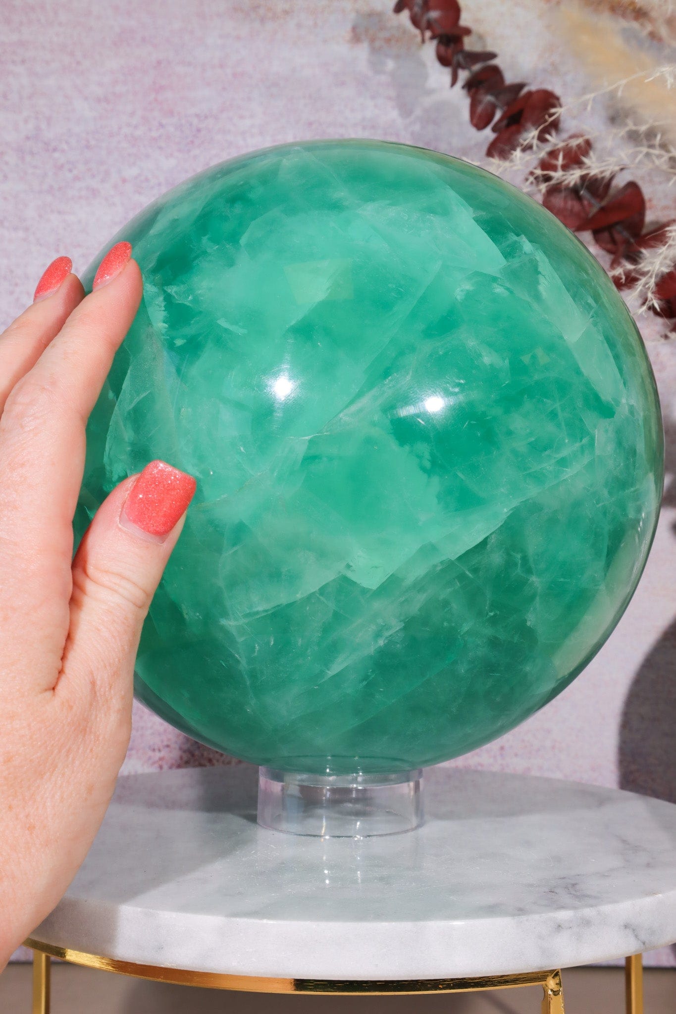 Green Fluorite Statement Sphere 8.2KG Spheres Tali & Loz Crystals