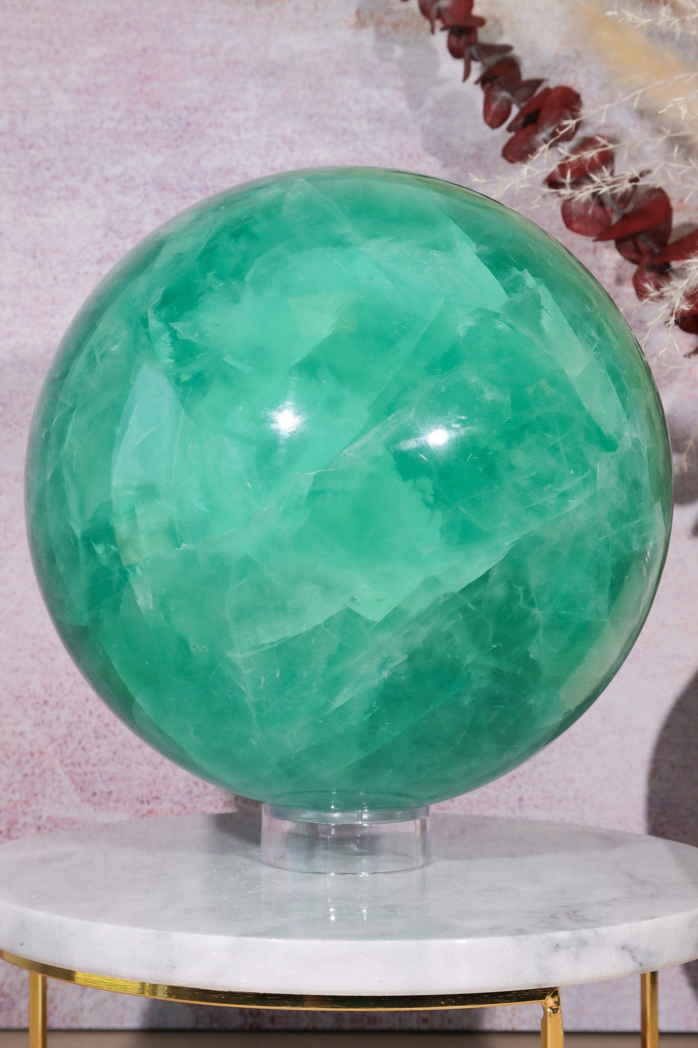 Green Fluorite Statement Sphere 8.2KG Spheres Tali & Loz Crystals