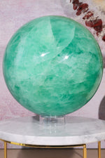 Green Fluorite Statement Sphere 8.2KG Spheres Tali & Loz Crystals