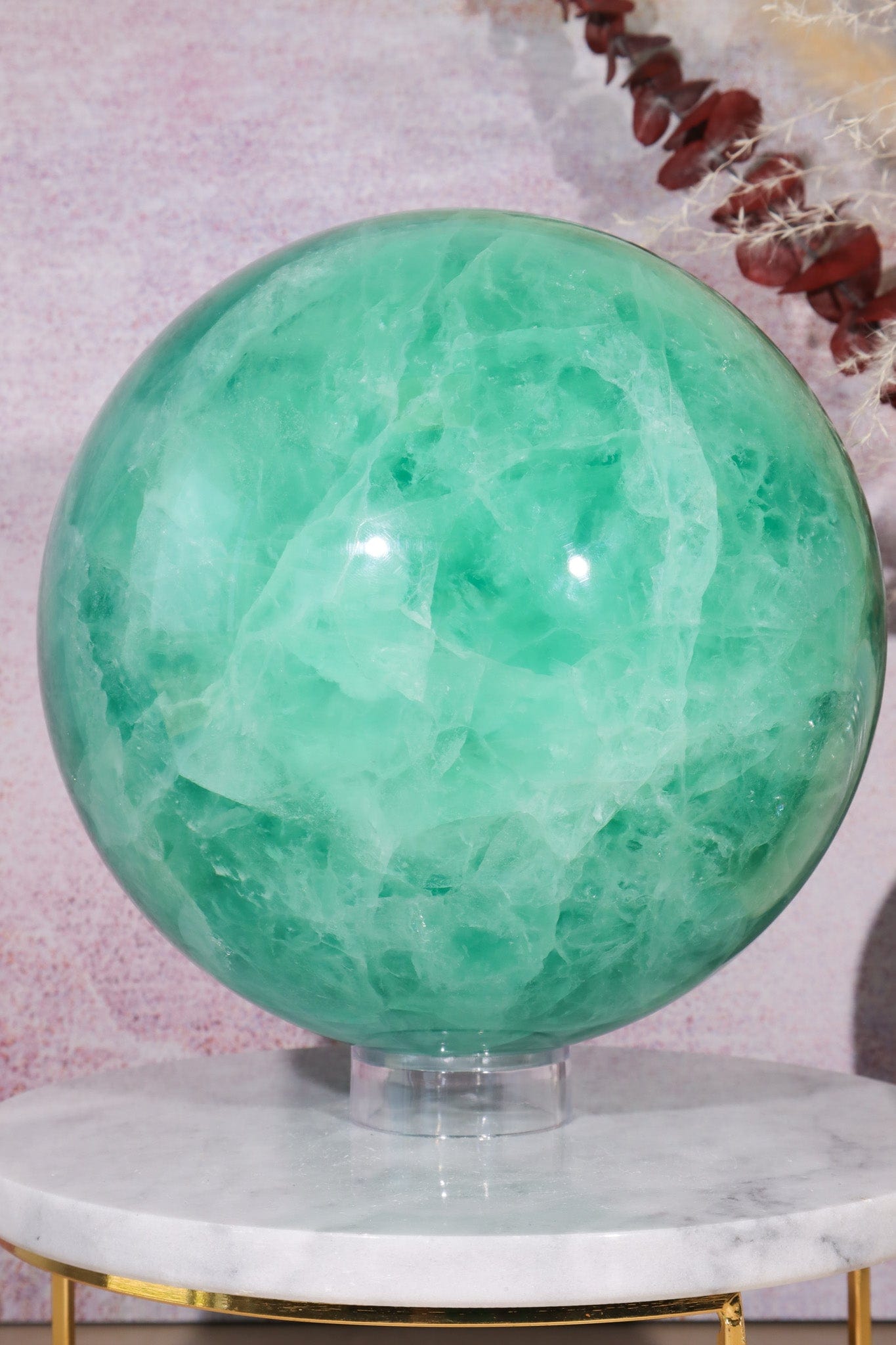 Green Fluorite Statement Sphere 8.2KG Spheres Tali & Loz Crystals