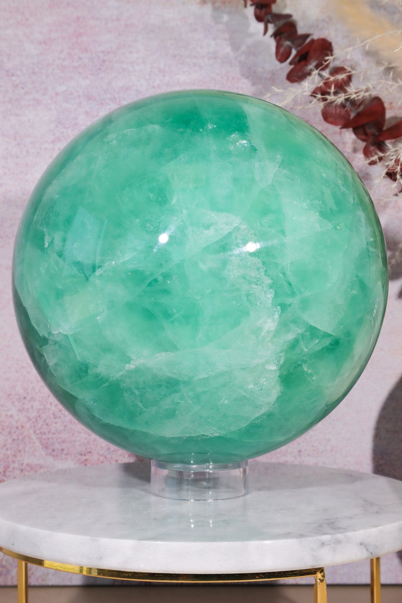 Green Fluorite Statement Sphere 8.2KG Spheres Tali & Loz Crystals
