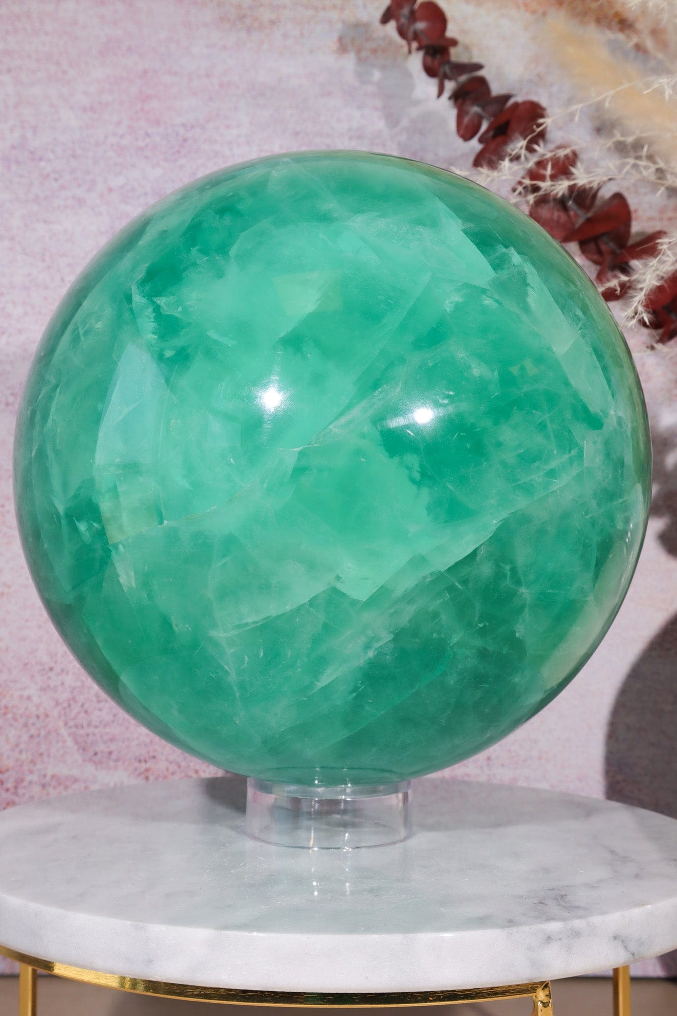 Green Fluorite Statement Sphere 8.2KG Spheres Tali & Loz Crystals