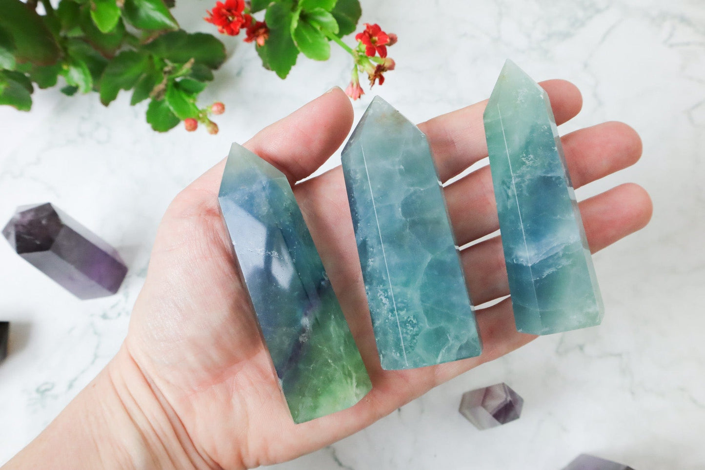 Green Fluorite Towers - Clarity/Soothing Towers Medium Tali & Loz