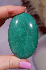 Green Fuchsite Palmstones | 6cm | India Palmstones Tali & Loz Crystals