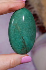 Green Fuchsite Palmstones | 6cm | India Palmstones Tali & Loz Crystals