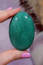 Green Fuchsite Palmstones | 6cm | India Palmstones Tali & Loz Crystals