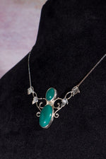 Green Onyx Necklace 925 Silver, Handmade in the UK, MG Silver Jewellery Tali & Loz Crystals
