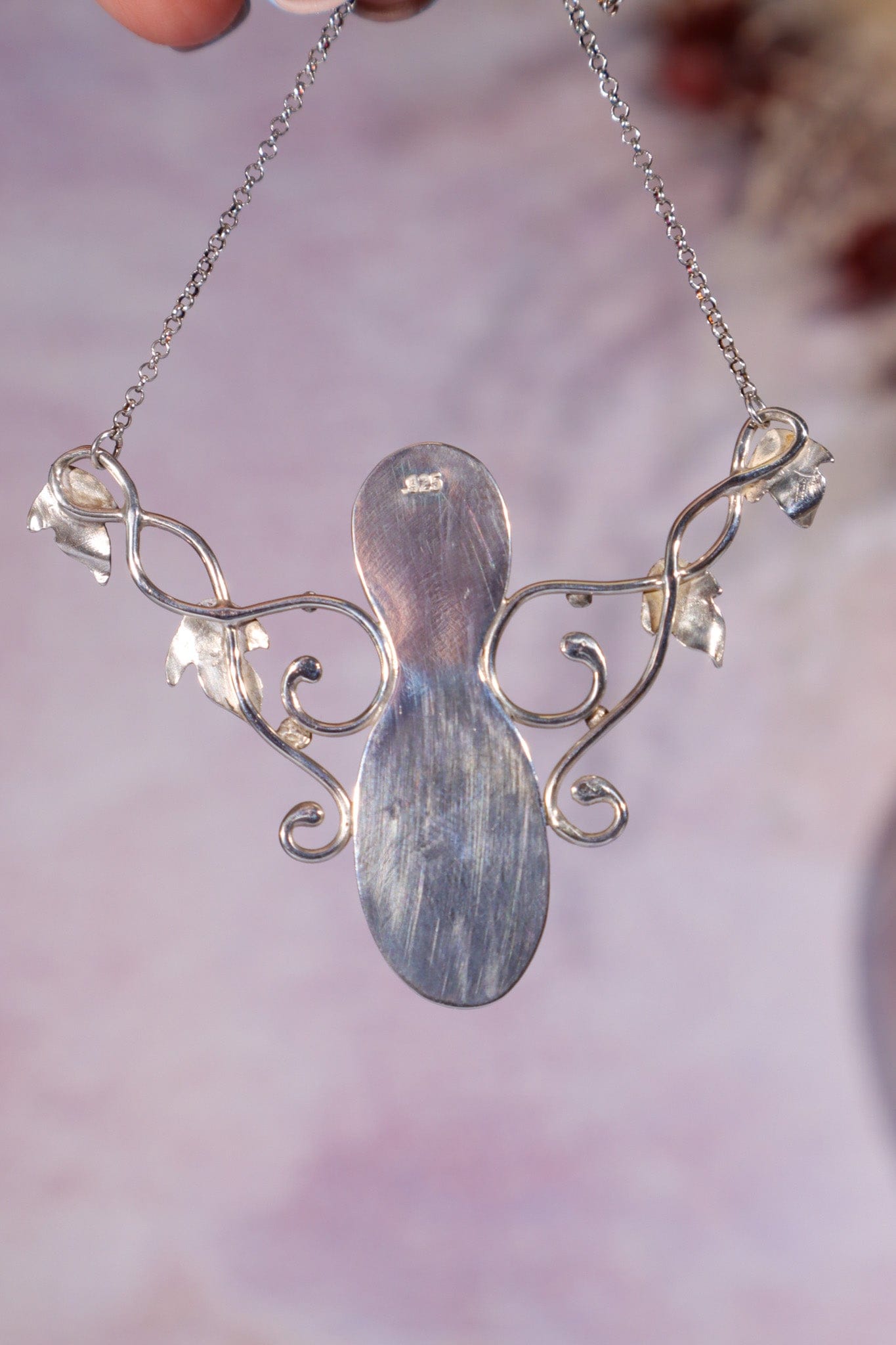 Green Onyx Necklace 925 Silver, Handmade in the UK, MG Silver Jewellery Tali & Loz Crystals