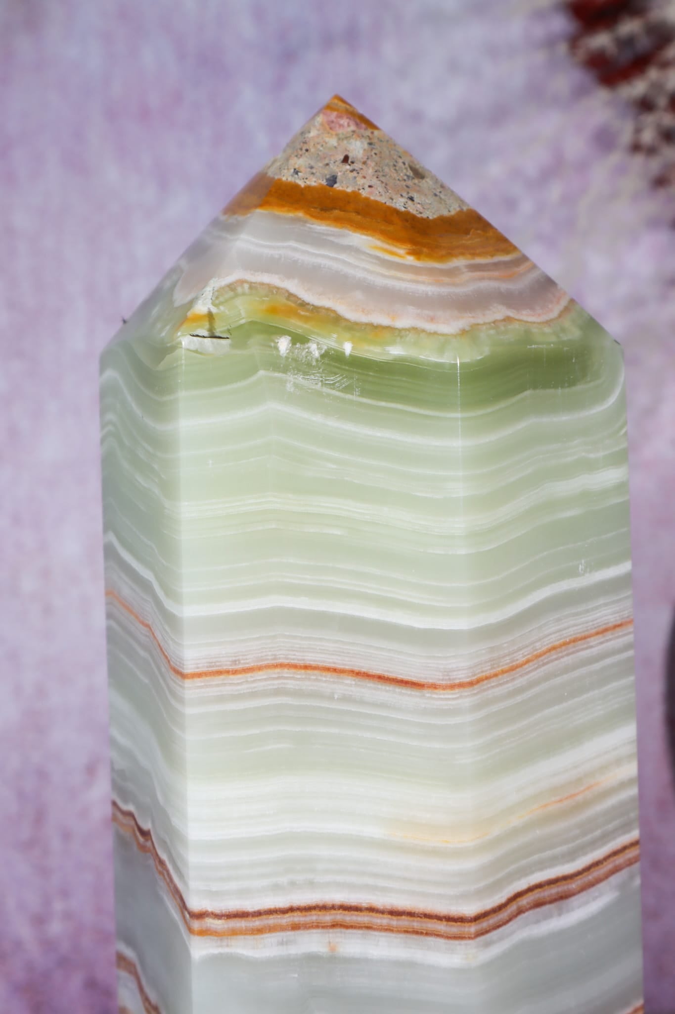 Green Onyx Tower | 3.24kg | India Towers Tali & Loz Crystals