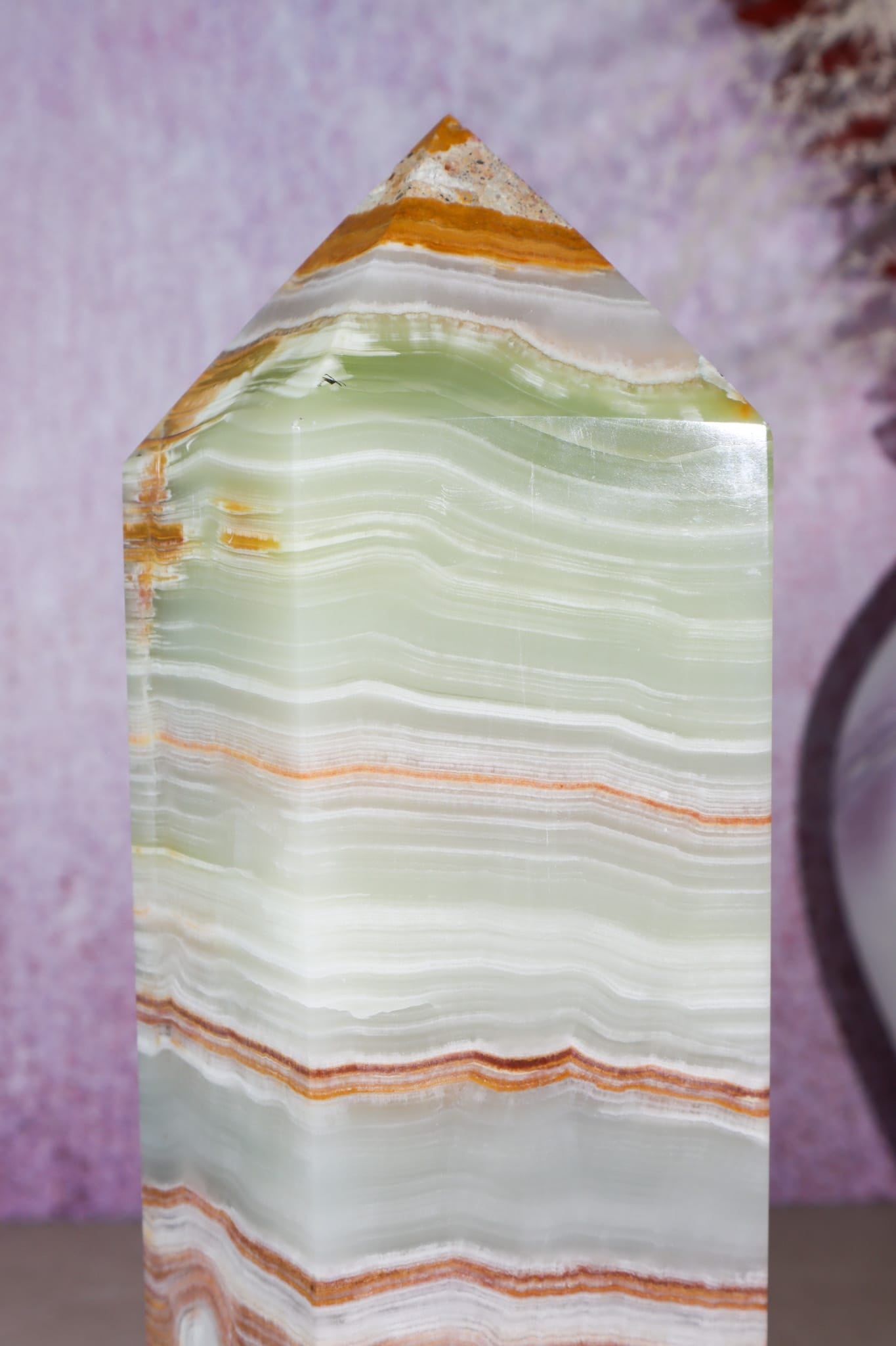 Green Onyx Tower | 3.24kg | India Towers Tali & Loz Crystals