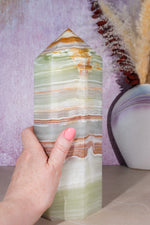 Green Onyx Tower | 3.24kg | India Towers Tali & Loz Crystals