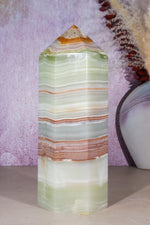 Green Onyx Tower | 3.24kg | India Towers Tali & Loz Crystals