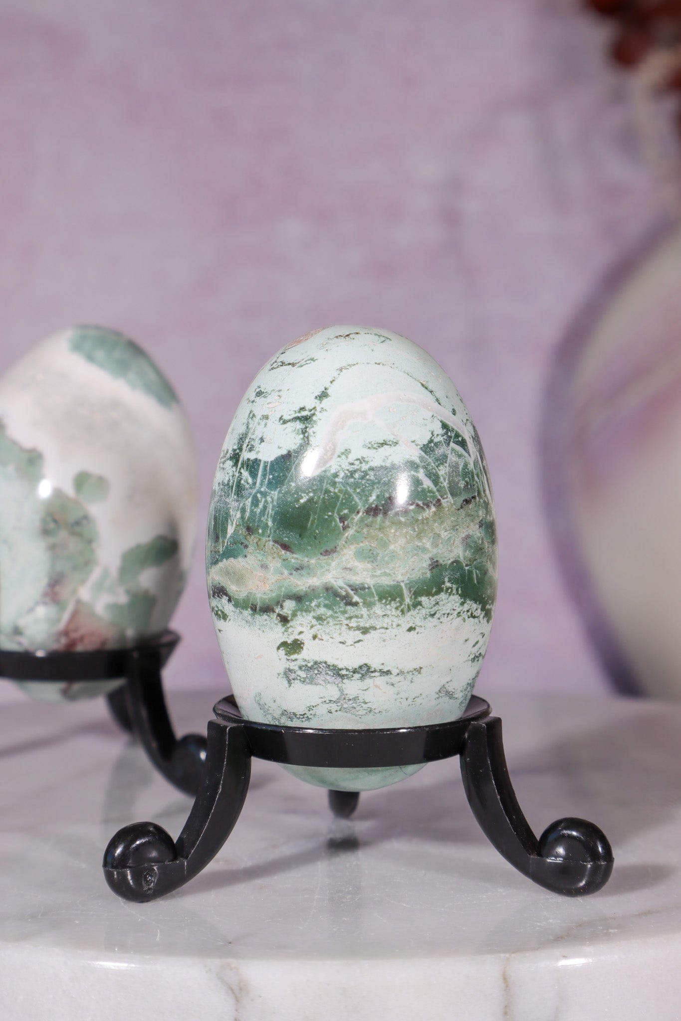 Green Sardonyx Shiva 5.3cm, India Shiva Tali & Loz Crystals