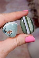 Green Sardonyx Tumblestones | 15-25mm | India Tumblestones Tali & Loz Crystals