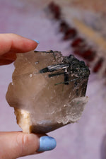 Green Tourmaline in Citrine on Stand 112cm, Brazil Specimen Tali & Loz Crystals