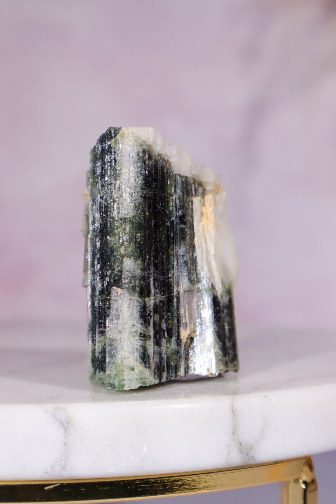 Green Tourmaline With Cleavelandite 4cm, Pakistan Minerals Tali & Loz Crystals