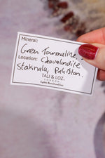 Green Tourmaline With Cleavelandite 4cm, Pakistan Minerals Tali & Loz Crystals