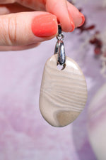 Grey Agate Pendant 4cm, Sold as Seen Pendants Tali & Loz Crystals