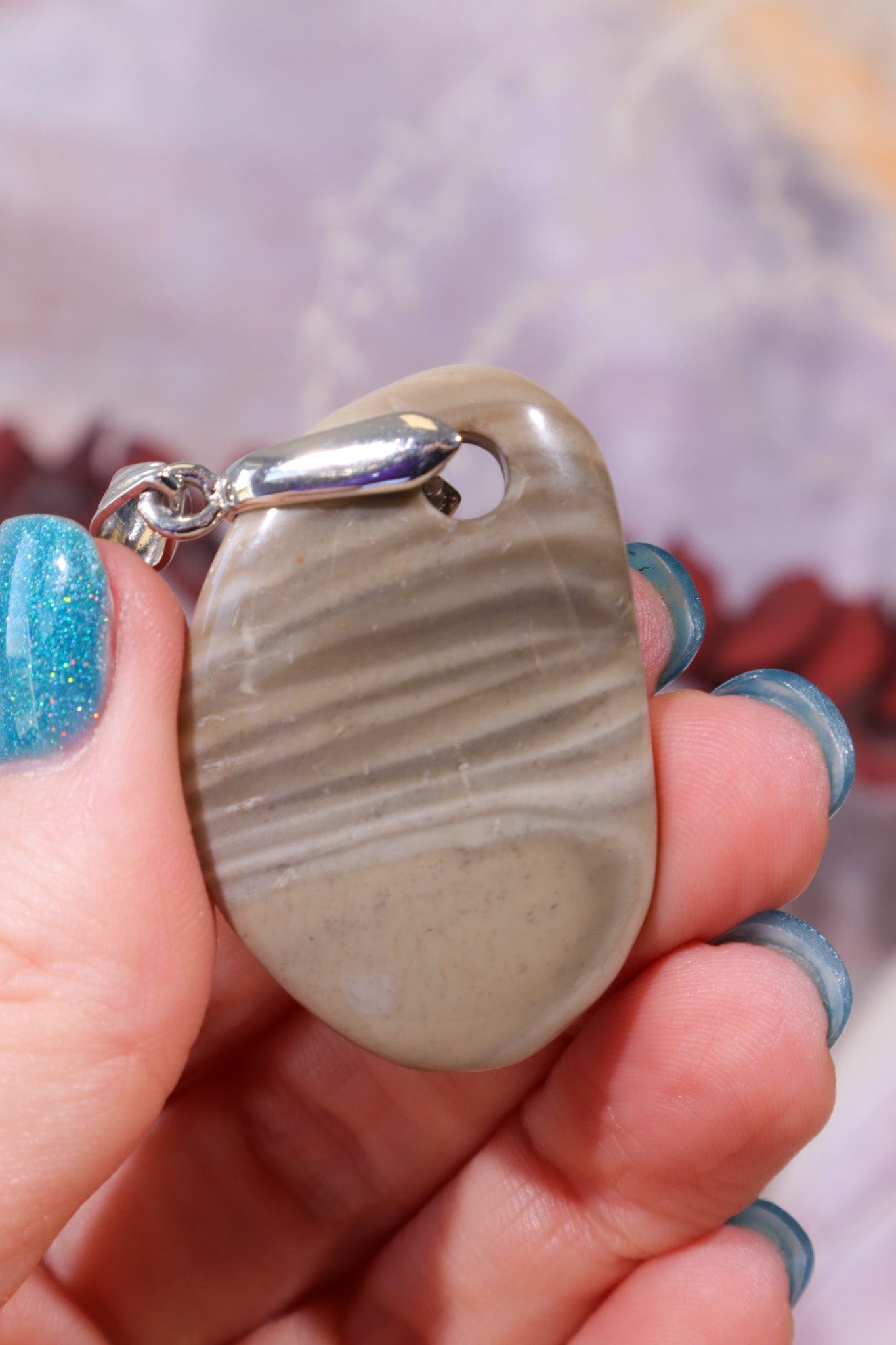 Grey Agate Pendant, Sold as Seen Pendants Tali & Loz