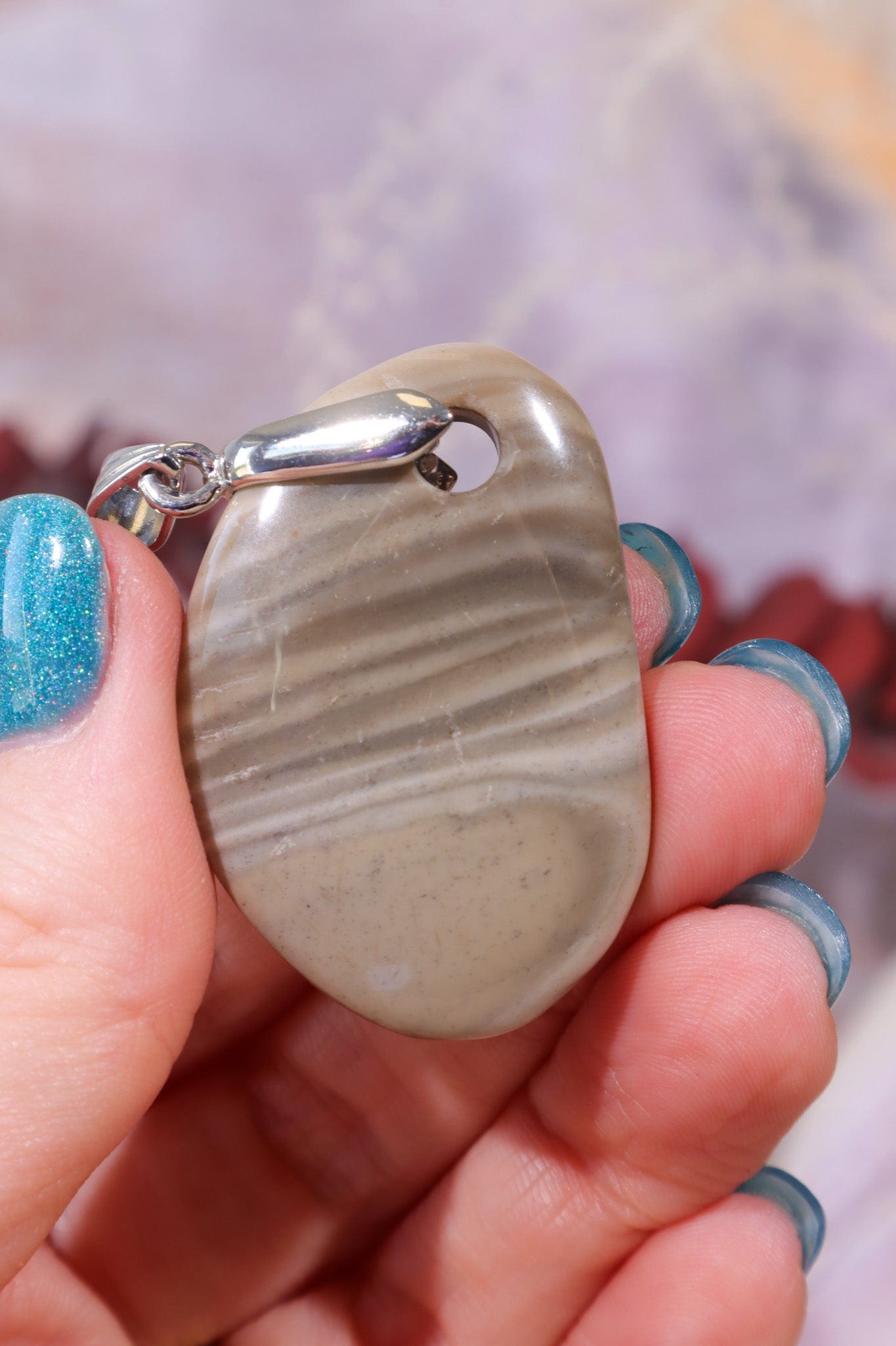 Grey Agate Pendant, Sold as Seen Pendants Tali & Loz