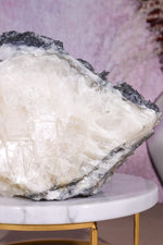 Grey & White Calcite with Stilbite | Display Specimen | 200mm | China Minerals Tali & Loz Crystals