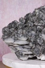 Grey & White Calcite with Stilbite | Display Specimen | 200mm | China Minerals Tali & Loz Crystals