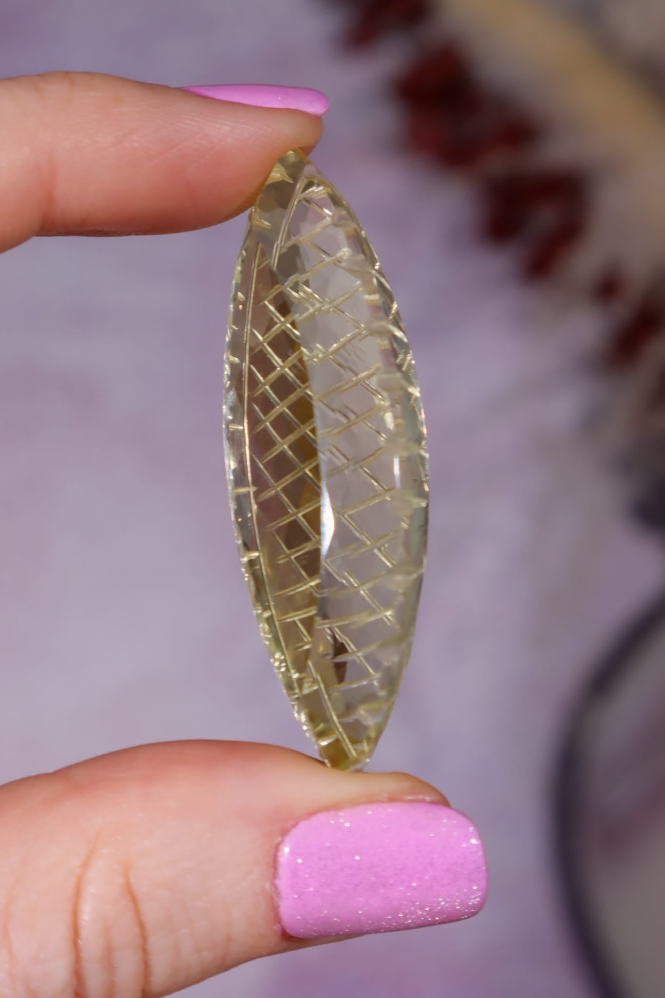 Hand Carved Citrine | 13.8g | India | Sold as Seen Carving Tali & Loz Crystals