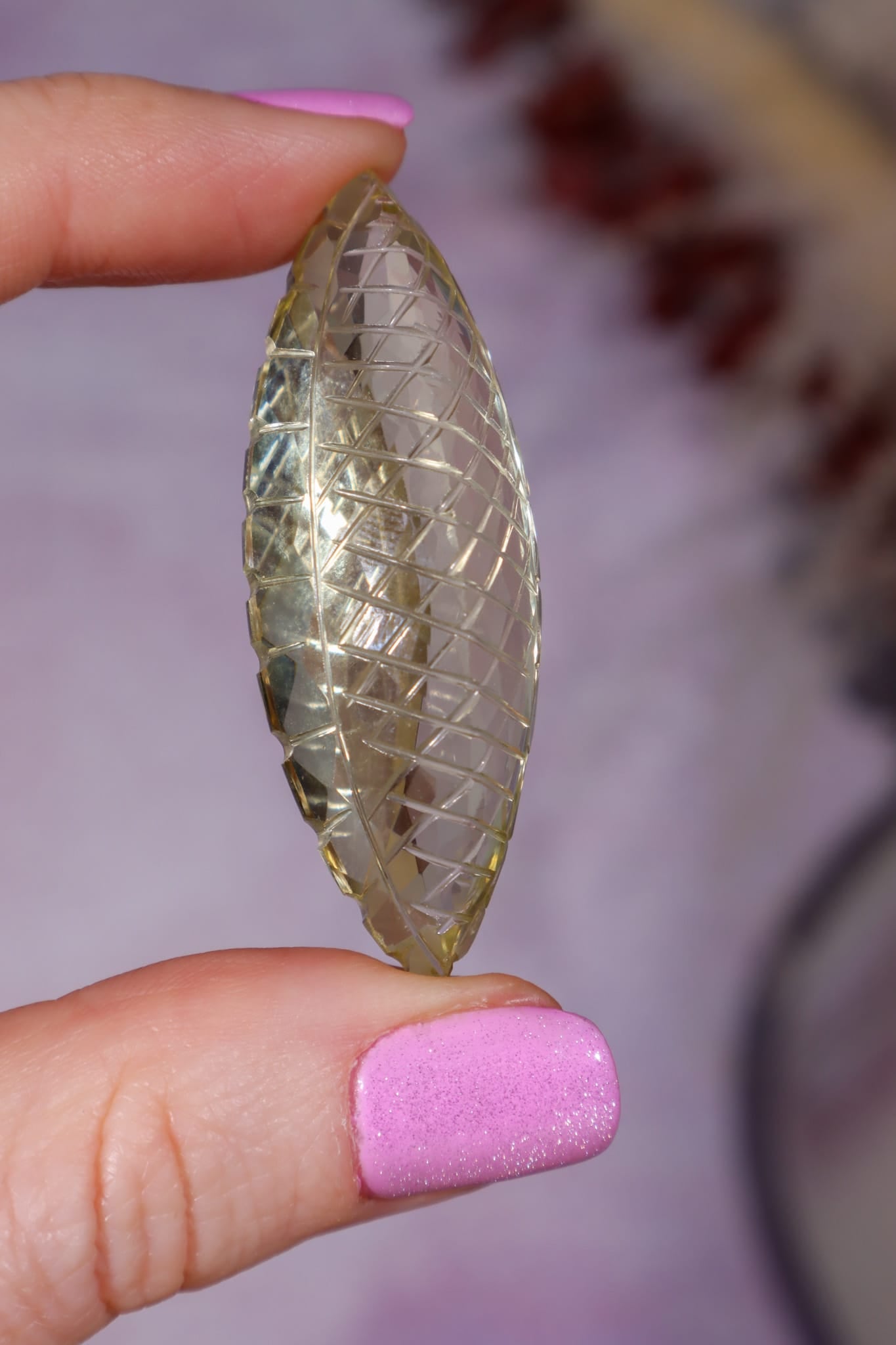 Hand Carved Citrine | 13.8g | India | Sold as Seen Carving Tali & Loz Crystals