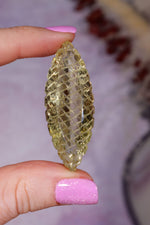 Hand Carved Citrine | 13.8g | India | Sold as Seen Carving Tali & Loz Crystals