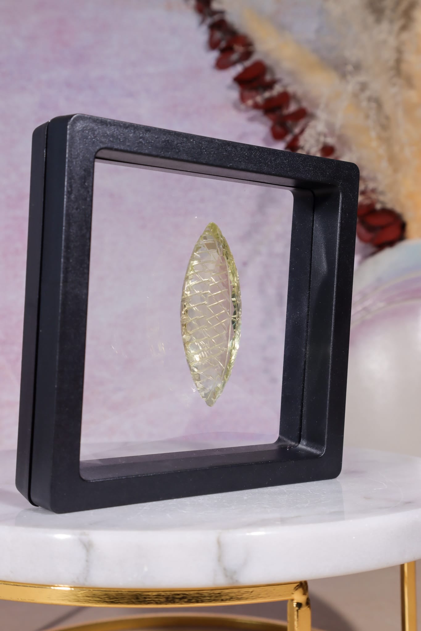 Hand Carved Citrine | 13.8g | India | Sold as Seen Carving Tali & Loz Crystals