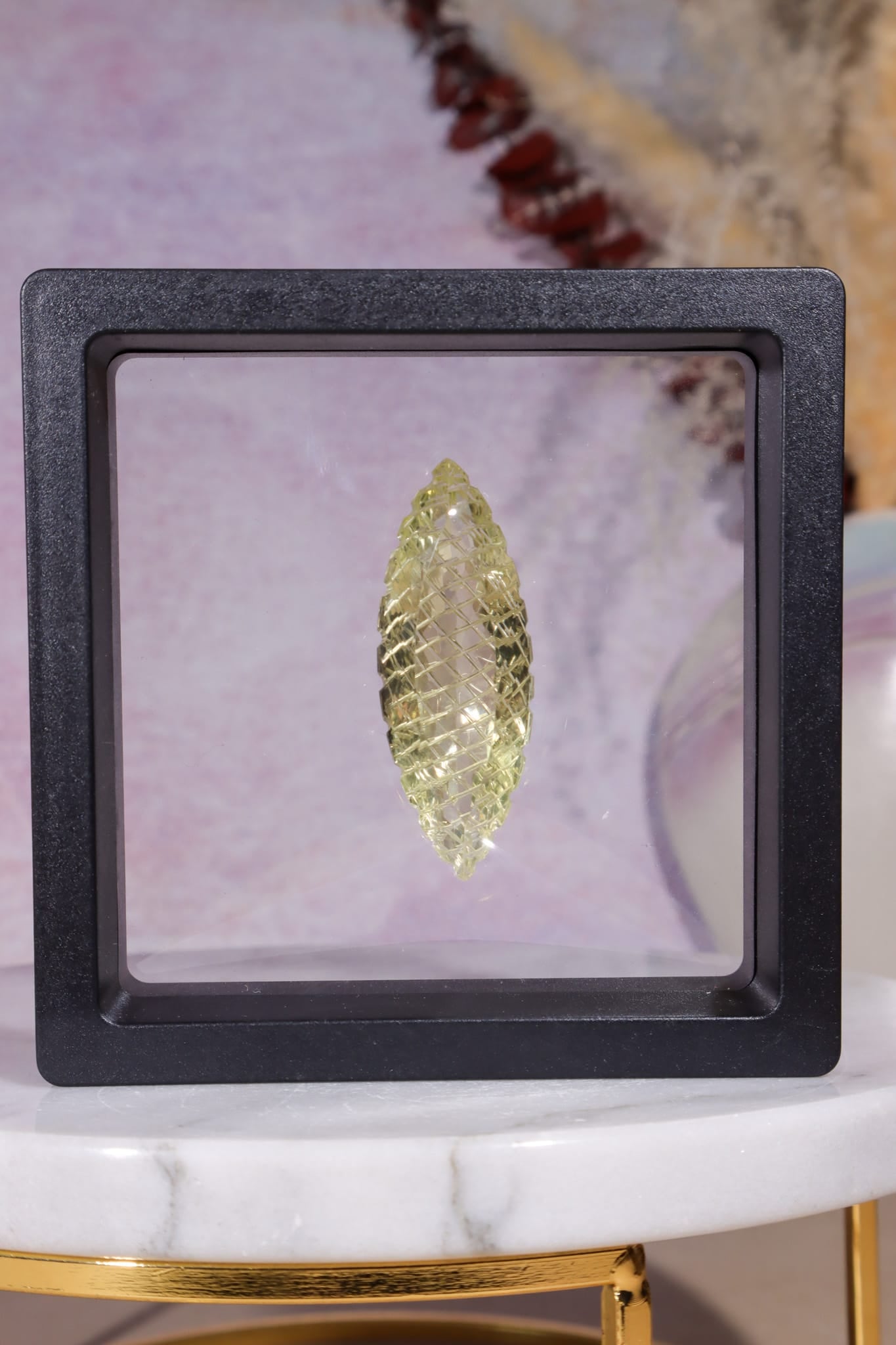 Hand Carved Citrine | 13.8g | India | Sold as Seen Carving Tali & Loz Crystals