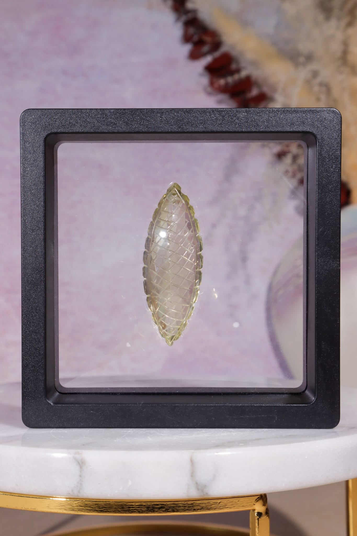 Hand Carved Citrine | 13.8g | India | Sold as Seen Carving Tali & Loz Crystals