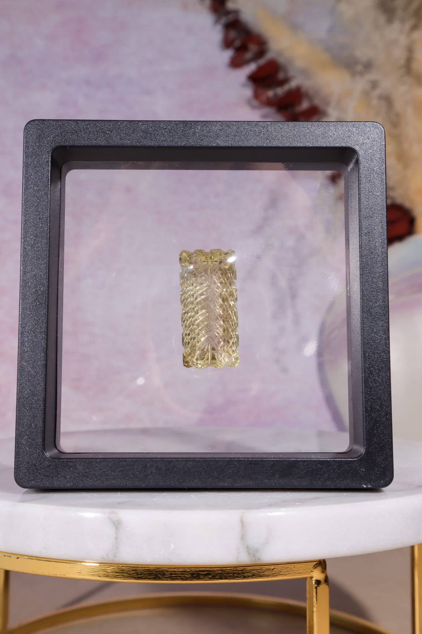 Hand Carved Citrine | 8.7g | India | Sold as Seen Carving Tali & Loz Crystals