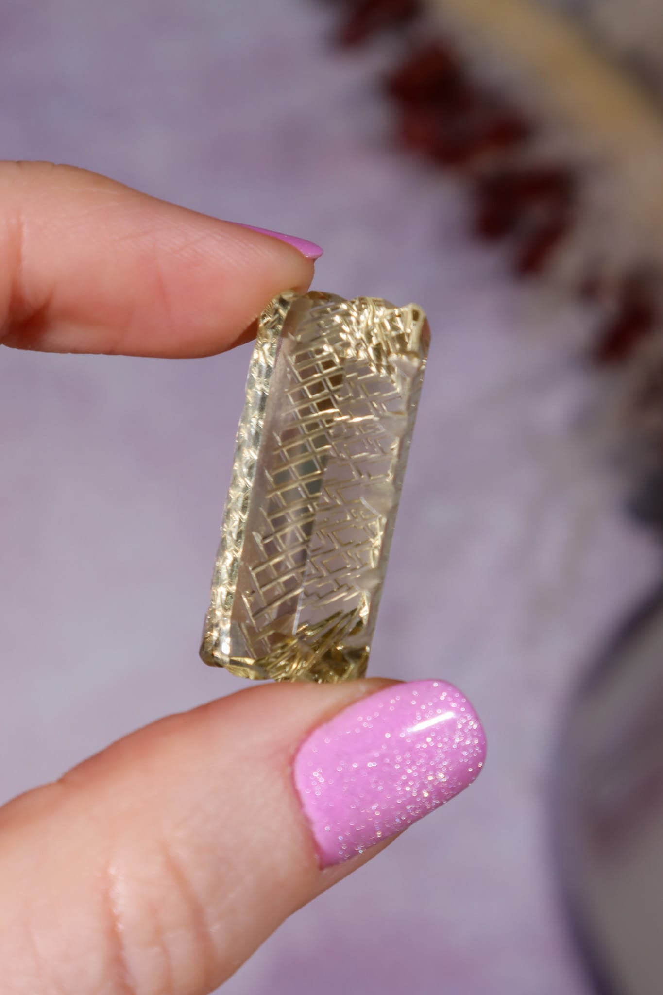 Hand Carved Citrine | 8.7g | India | Sold as Seen Carving Tali & Loz Crystals