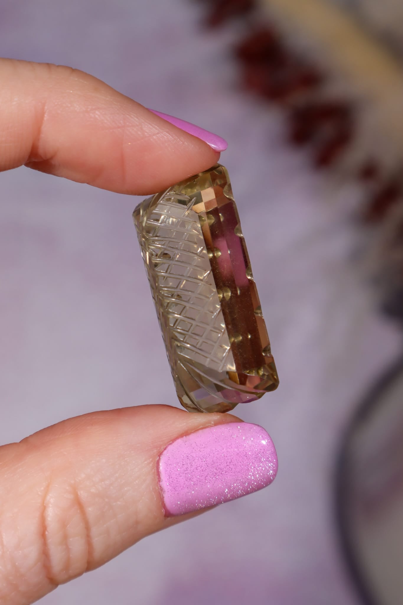 Hand Carved Citrine | 8.7g | India | Sold as Seen Carving Tali & Loz Crystals