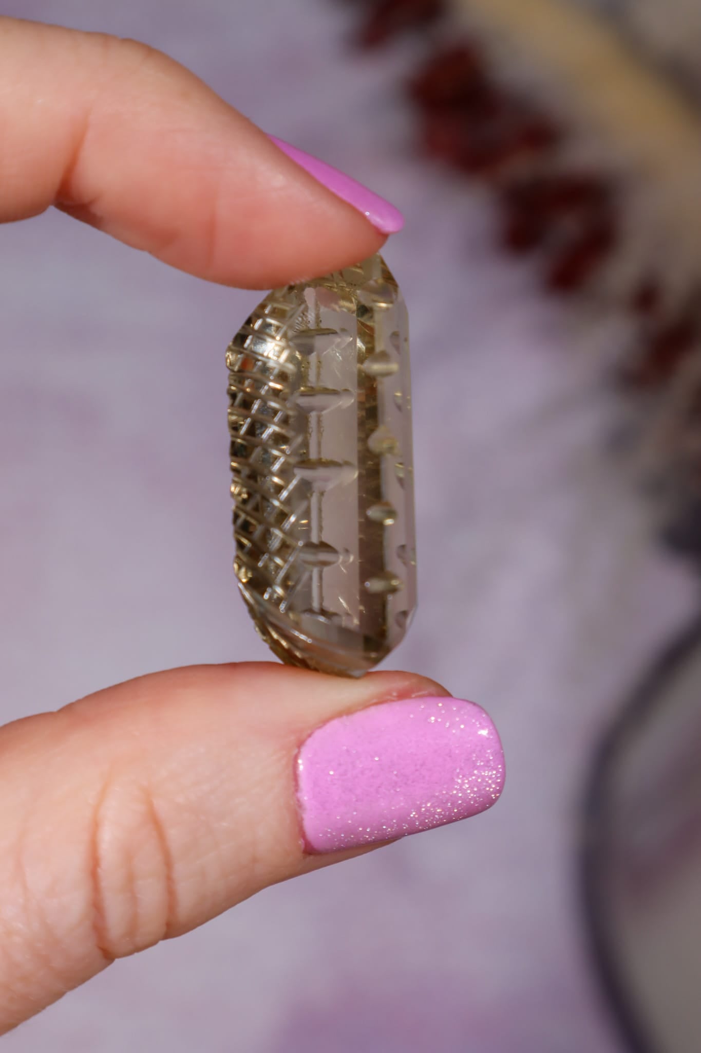 Hand Carved Citrine | 8.7g | India | Sold as Seen Carving Tali & Loz Crystals