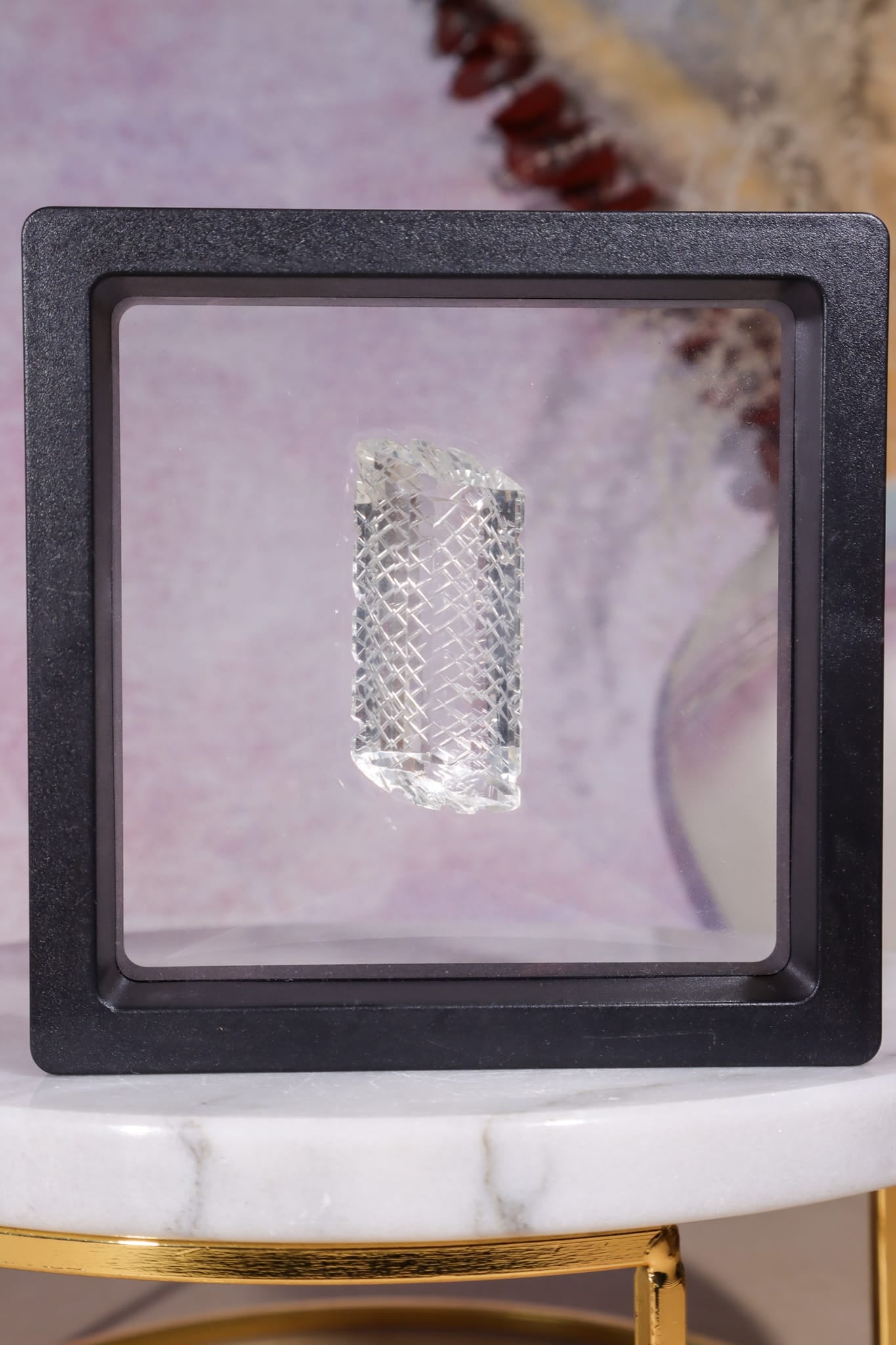 Hand Carved Clear Quartz | 13.6g | India Carving Tali & Loz Crystals