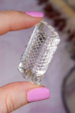 Hand Carved Clear Quartz | 13.6g | India Carving Tali & Loz Crystals