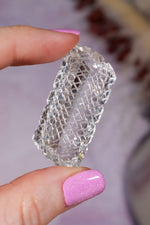 Hand Carved Clear Quartz | 13.6g | India Carving Tali & Loz Crystals