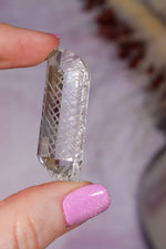 Hand Carved Clear Quartz | 13.6g | India Carving Tali & Loz Crystals