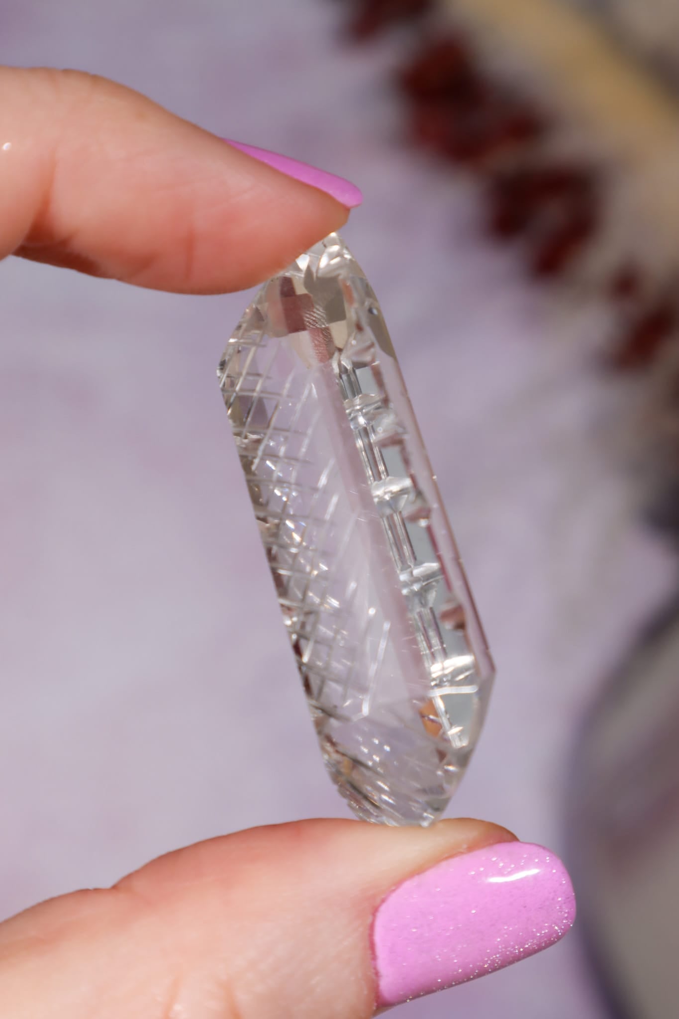 Hand Carved Clear Quartz | 13.6g | India Carving Tali & Loz Crystals