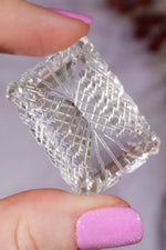 Hand Carved Clear Quartz | 20.5g | India Carving Tali & Loz Crystals