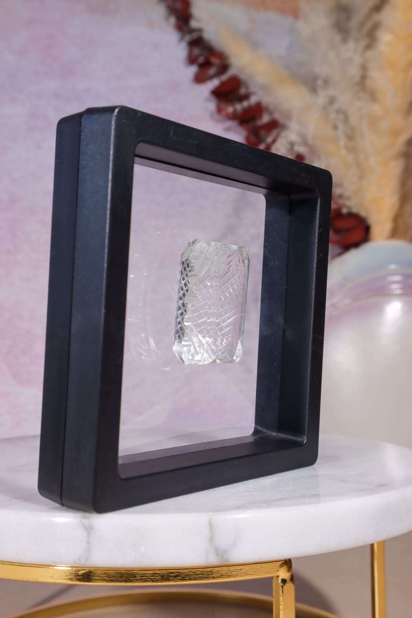 Hand Carved Clear Quartz | 20.5g | India Carving Tali & Loz Crystals