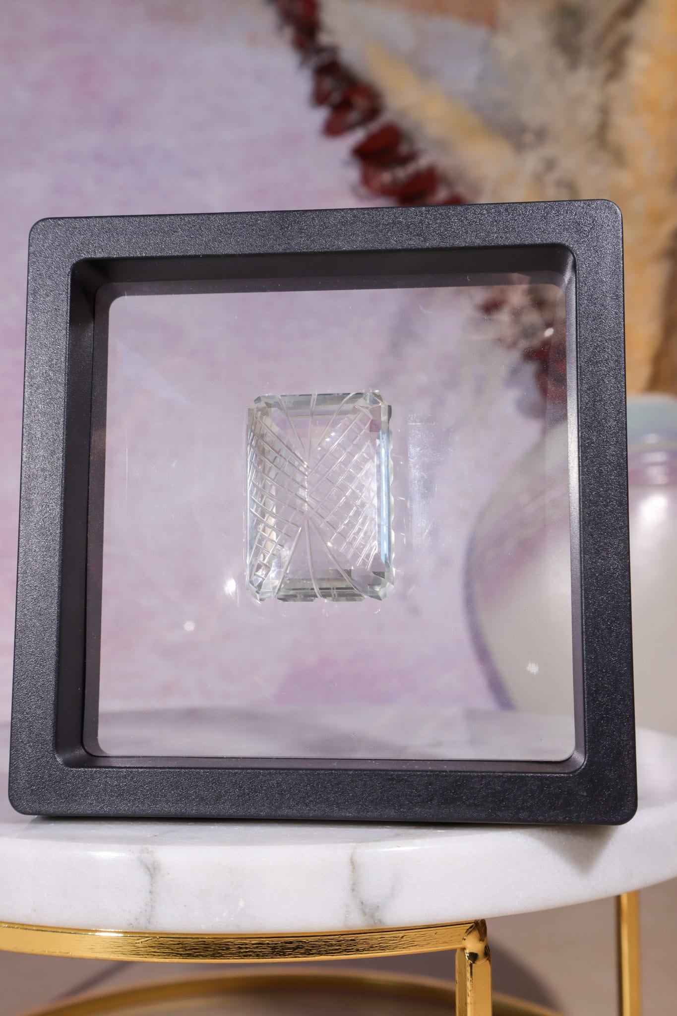 Hand Carved Clear Quartz | 20.5g | India Carving Tali & Loz Crystals