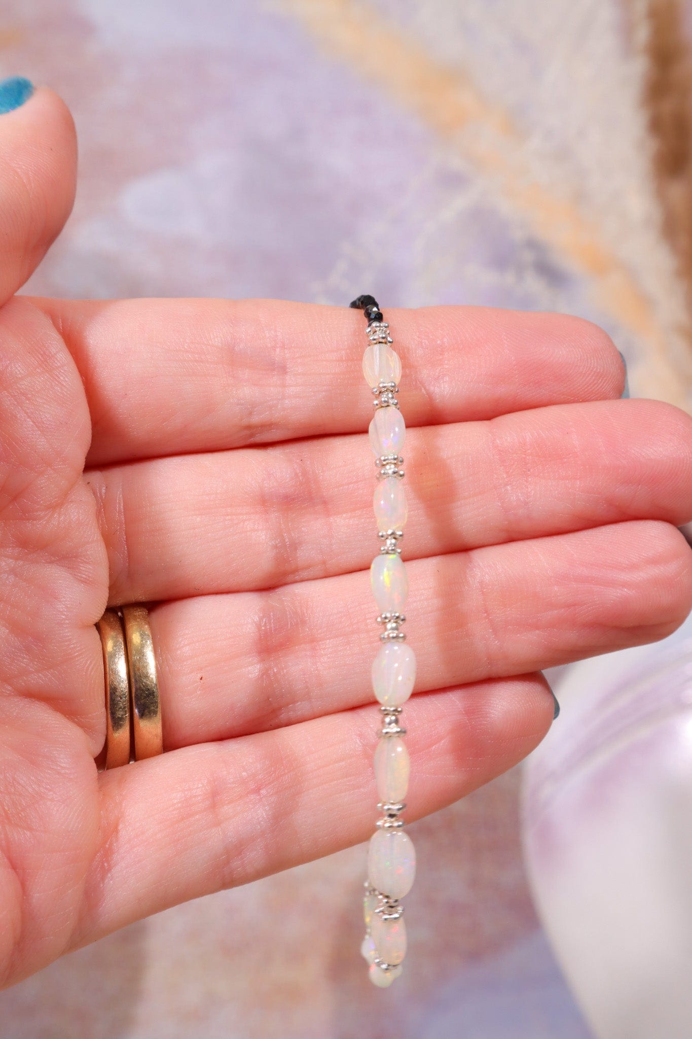 Hand Crafted Opal Bracelet with Spinel, Sold As Seen Jewellery Tali & Loz Crystals