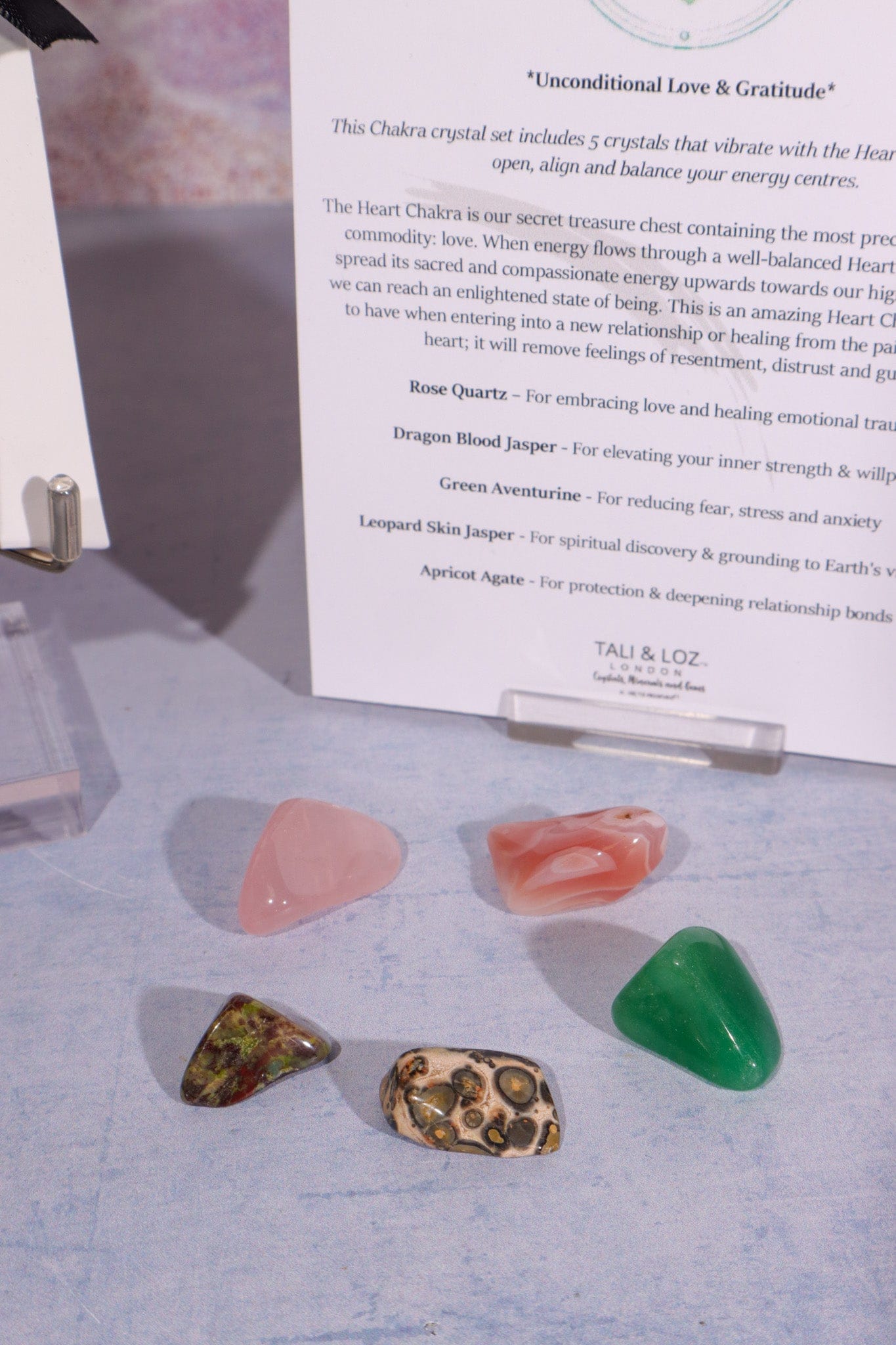 Heart Chakra Crystal Kit Crystal Sets Tali & Loz Crystals