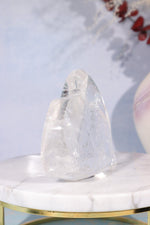 High Quality Clear Quartz Self Standing Heart Carving Carving Tali & Loz Crystals